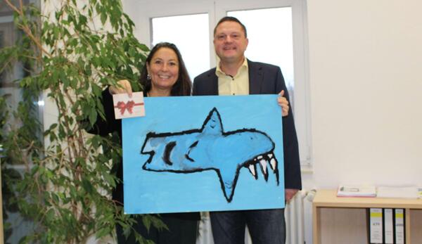 Kalenderbild aus der Maltherapie findet neues Zuhause